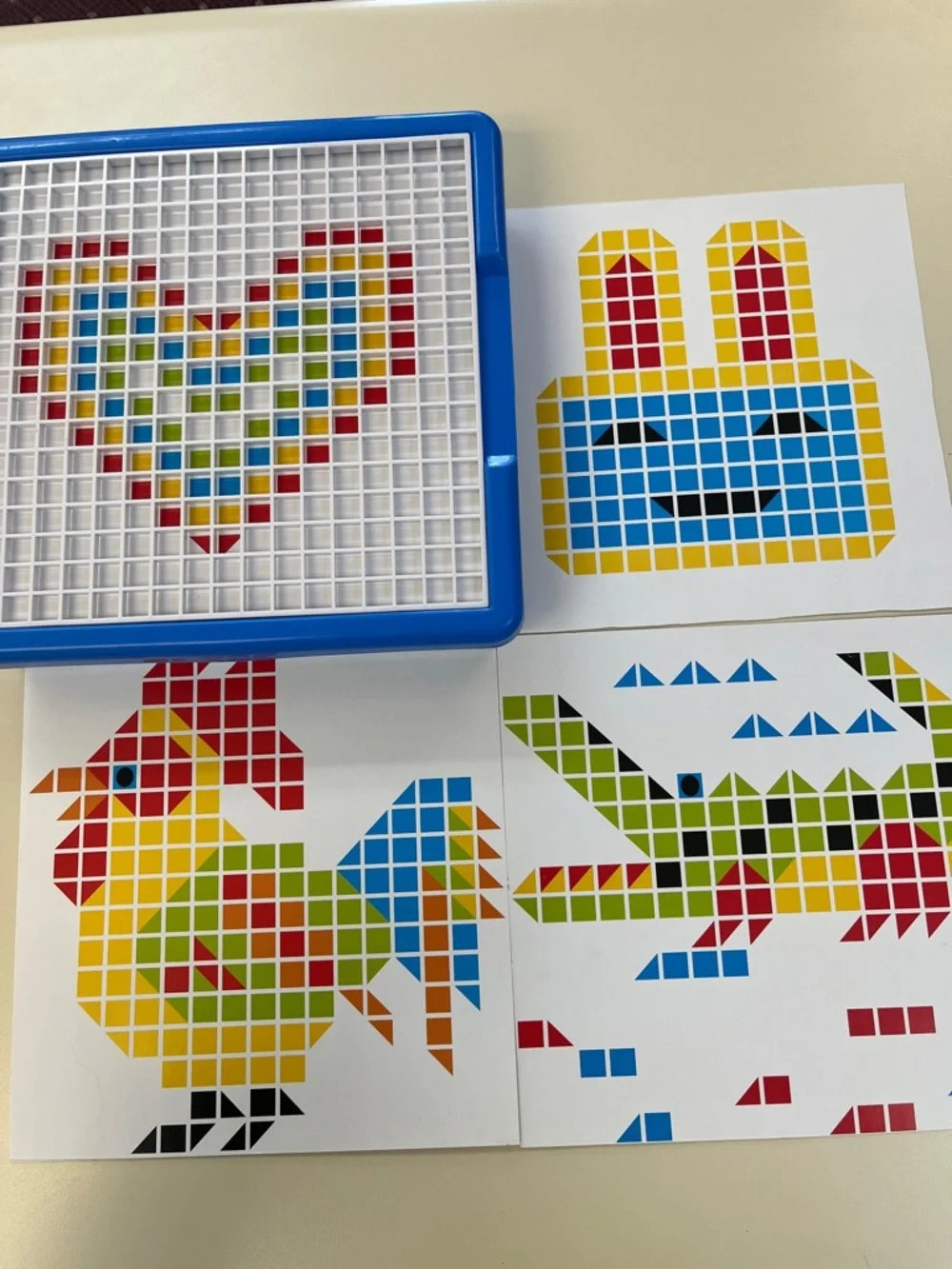 Kids Colorful Mosaic Puzzle with 490 pcs Building Blocks STEM Educational.